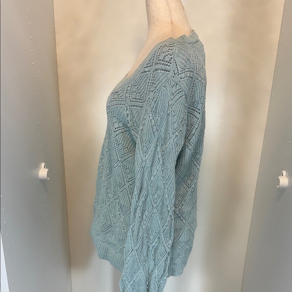 LOFT Soft Blue Scoop Neck Sweater - Picture 6 of 6